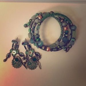 Ayala Bar Hip Bracelet and Earrings set